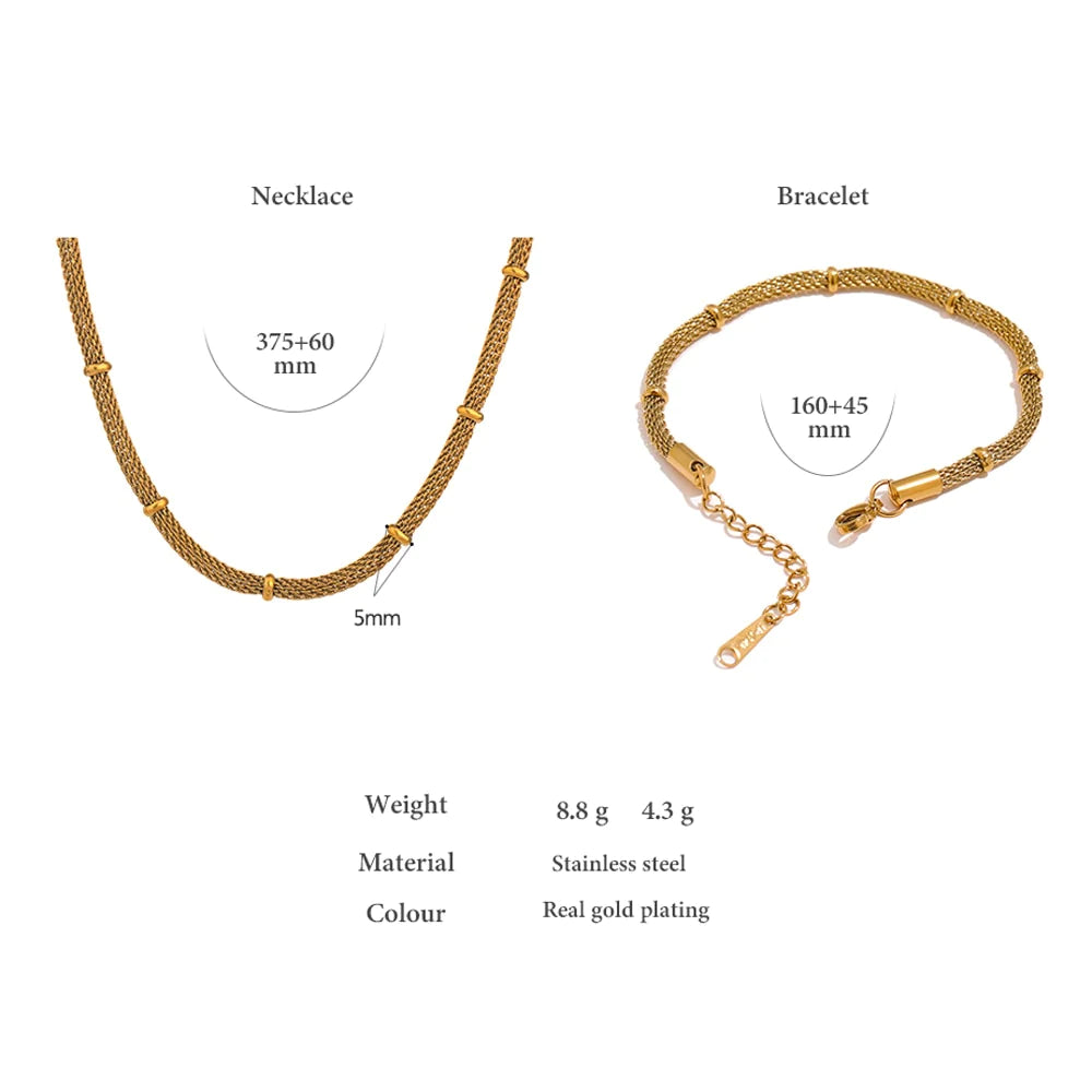 Rope Chain 18K Gold Plated Necklace