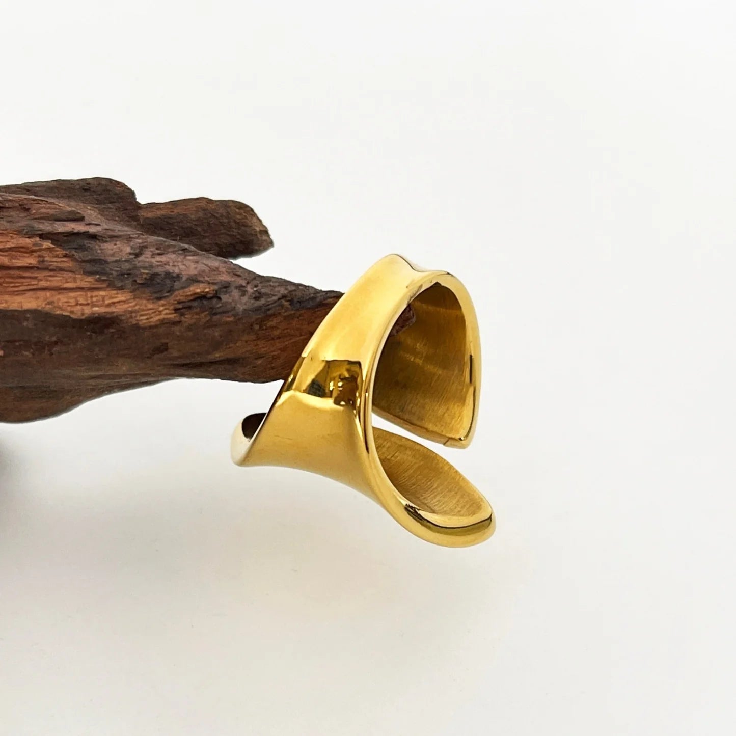 Bold 18K Gold Plated Open Ring