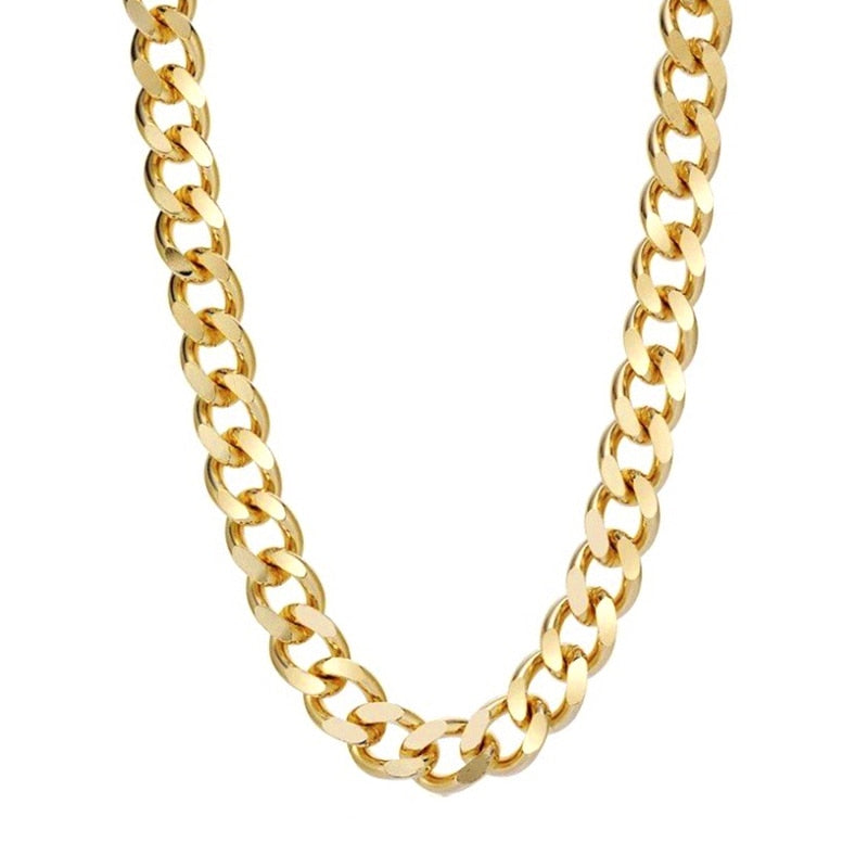 Chunky Cuban Chain 18K Gold Plated Necklace