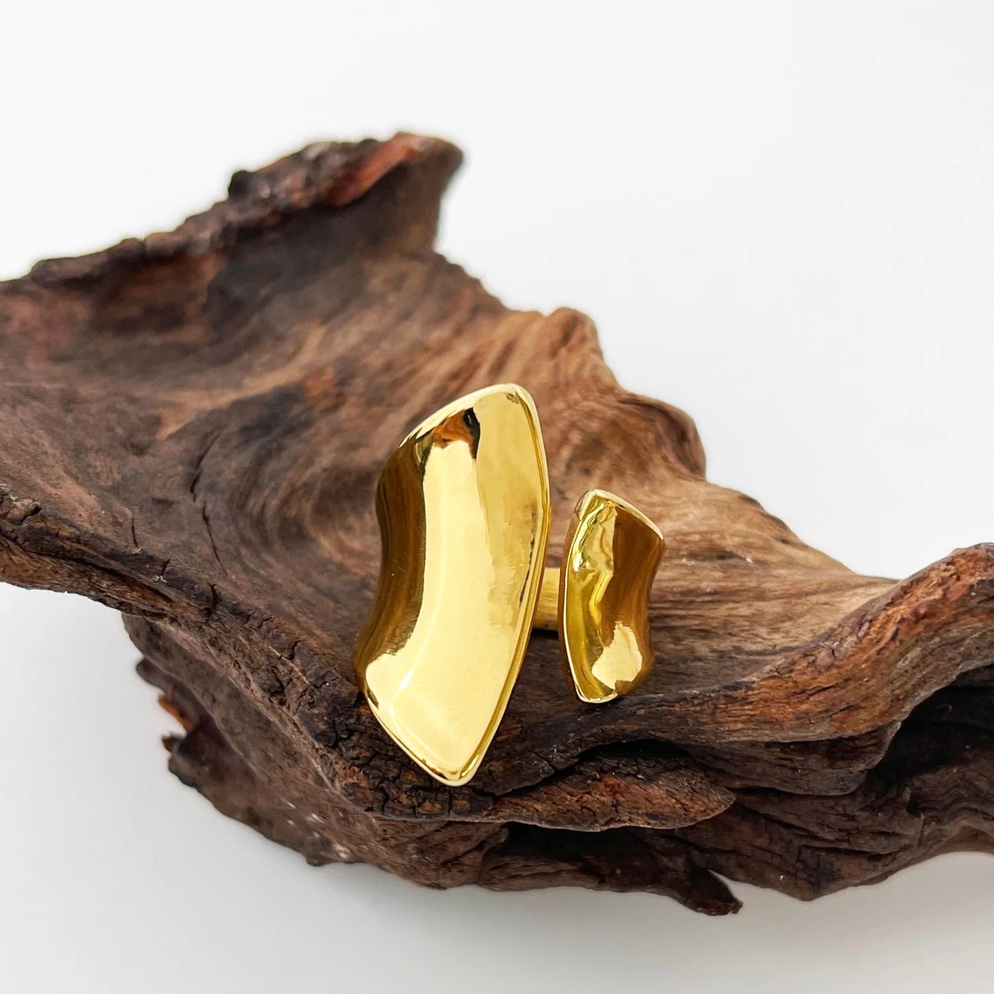 Bold 18K Gold Plated Open Ring