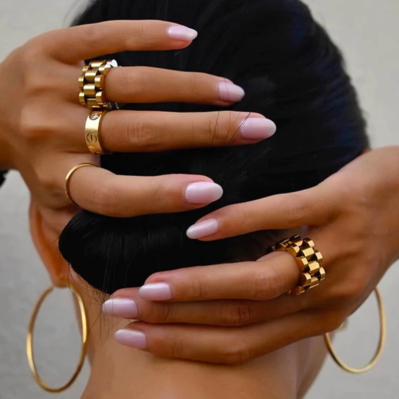 Link Chain 18K Gold Plated Ring