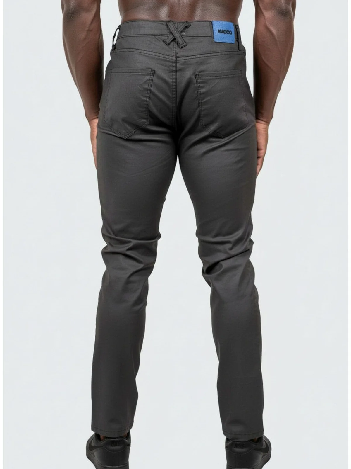 Marthyr016 Coated Charcoal Jeans