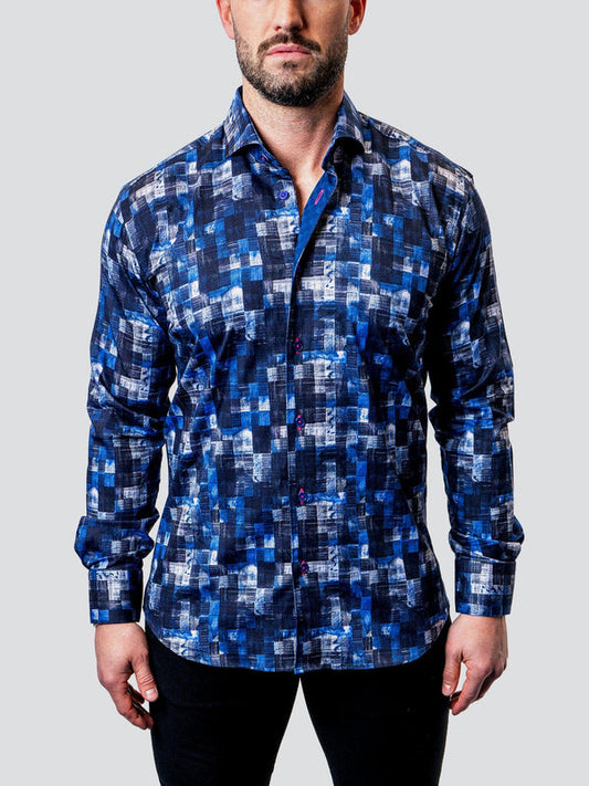 Einstein Blurred Gingham Blue