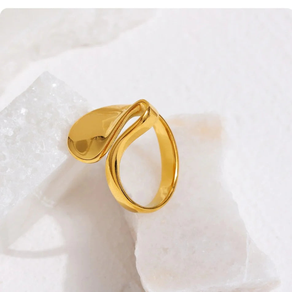 Swirled 14K Gold Plated Ring