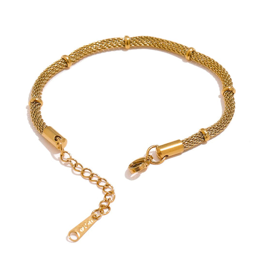 Rope Chain 18K Gold Plated Bracelet