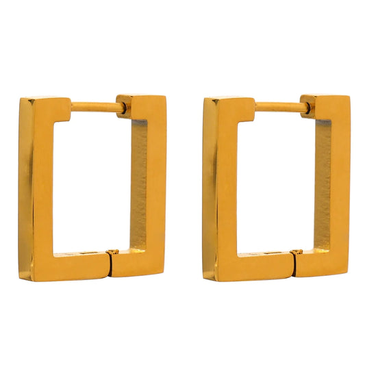 Square 14K Gold Plated Earrings