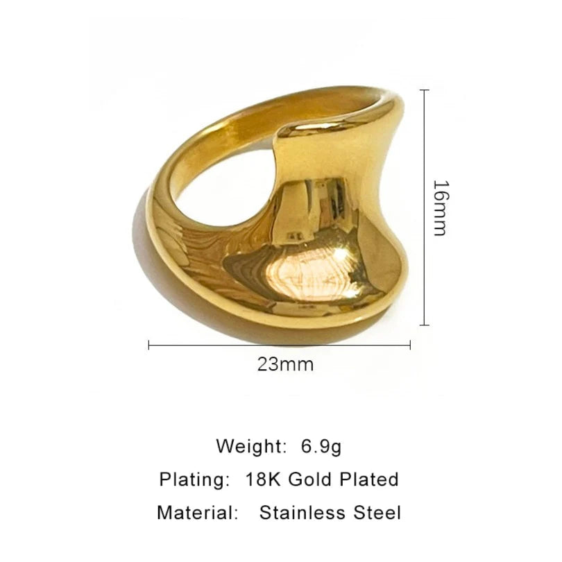 Irregular 18K Gold Plated Ring