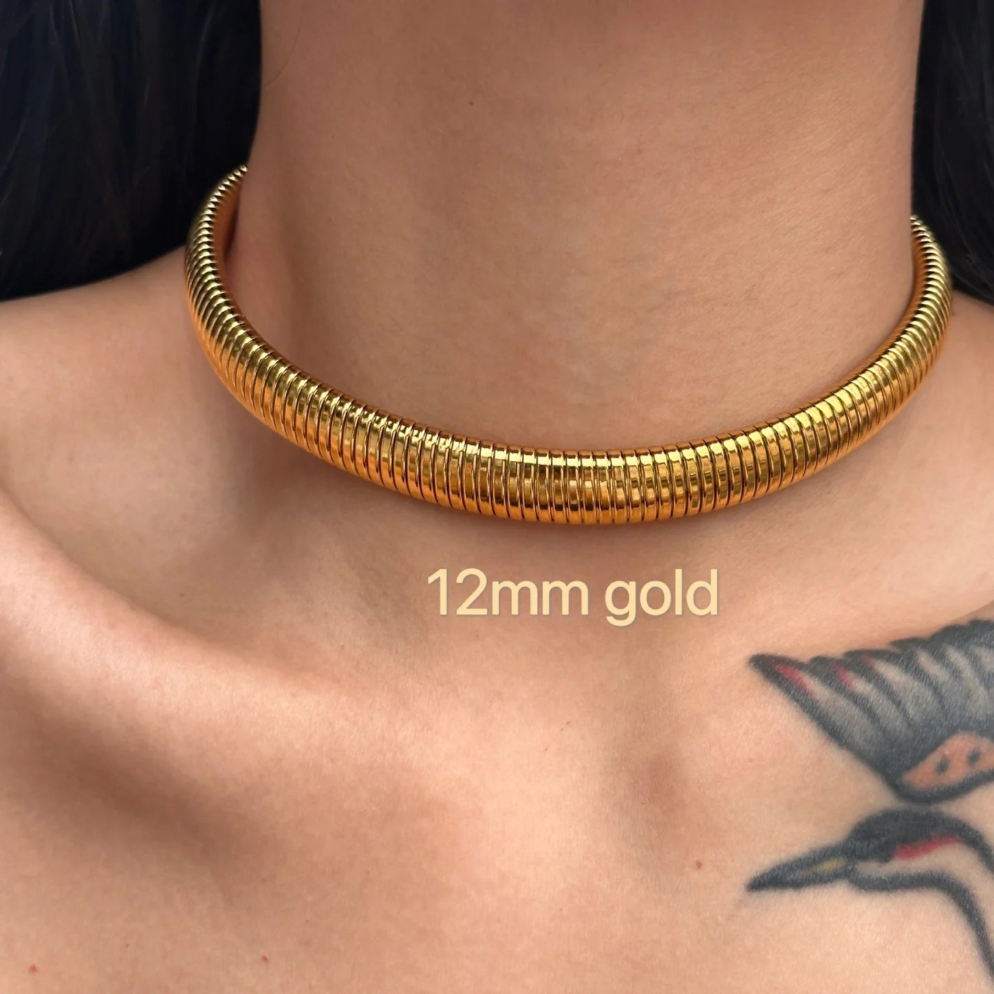 18k Gold Plated Stackable Choker Necklace