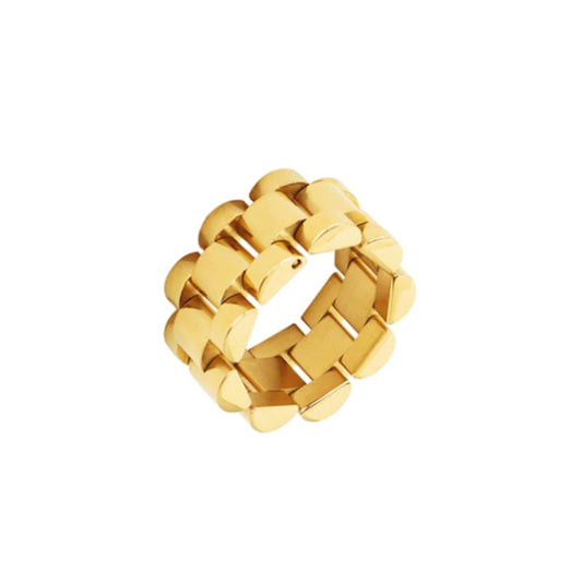 Link Chain 18K Gold Plated Ring