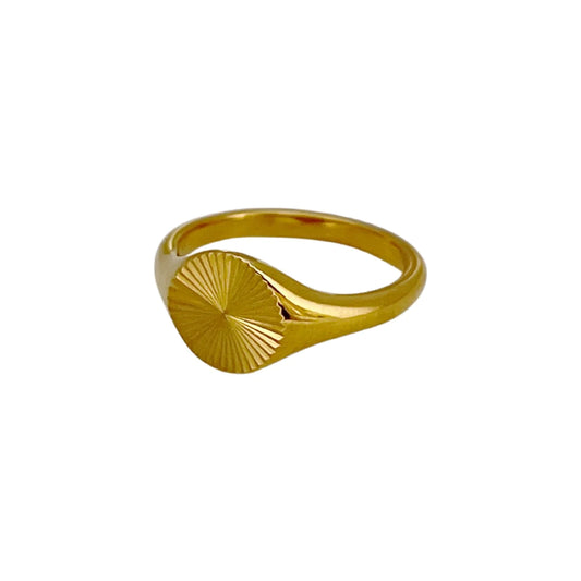 Sunshine 18K Gold Plated Signet Ring