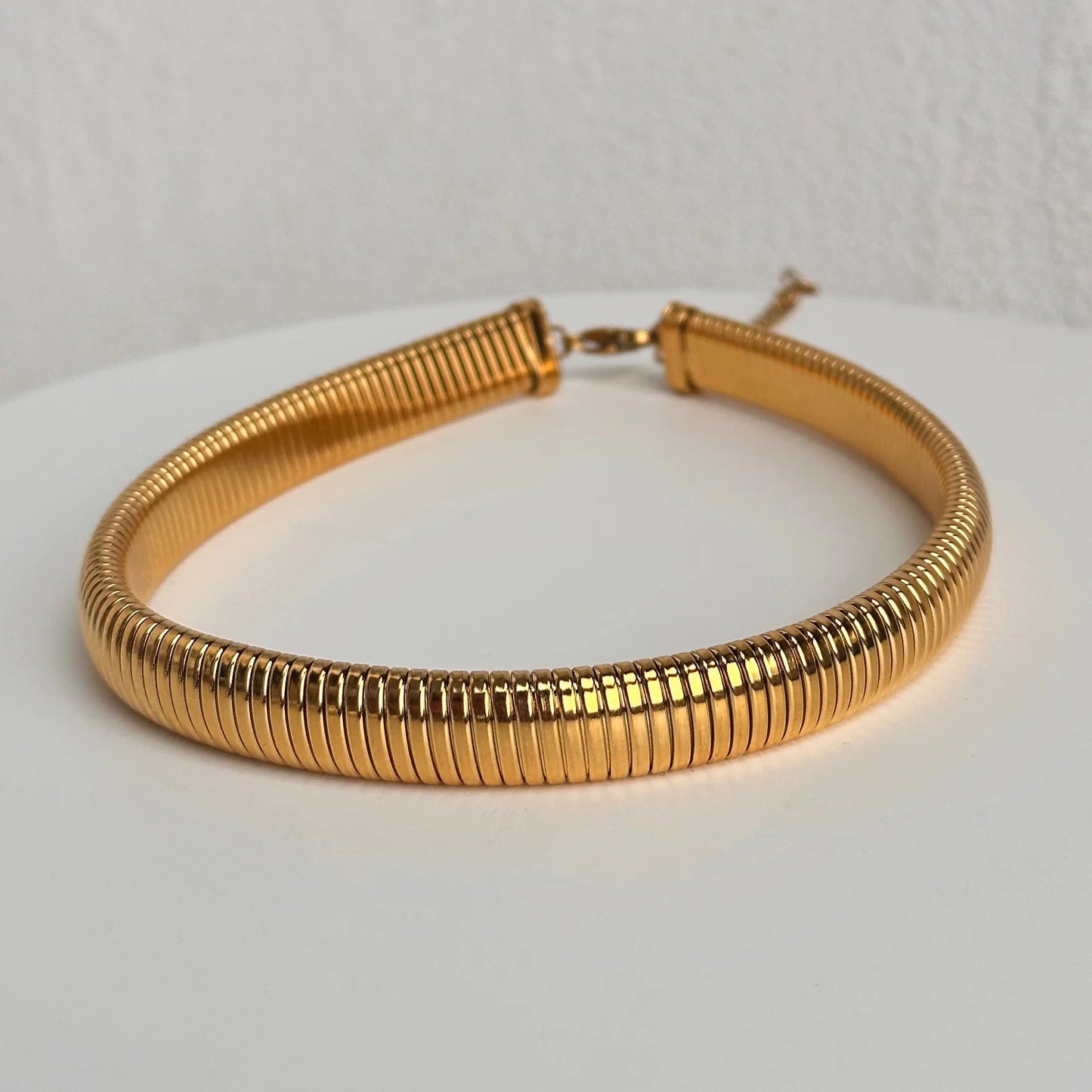 18k Gold Plated Stackable Choker Necklace