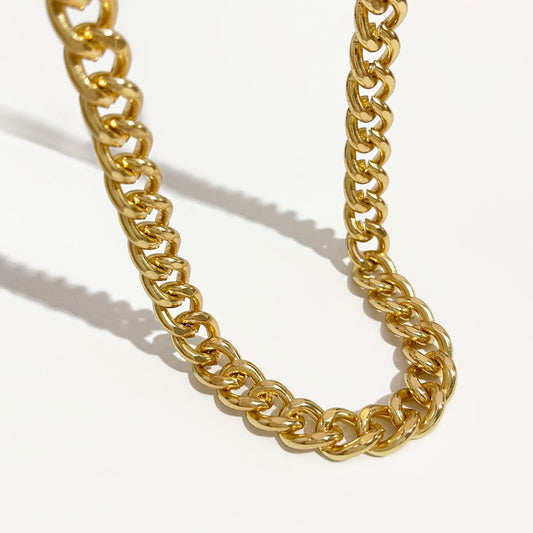 Chunky Cuban Chain 18K Gold Plated Necklace