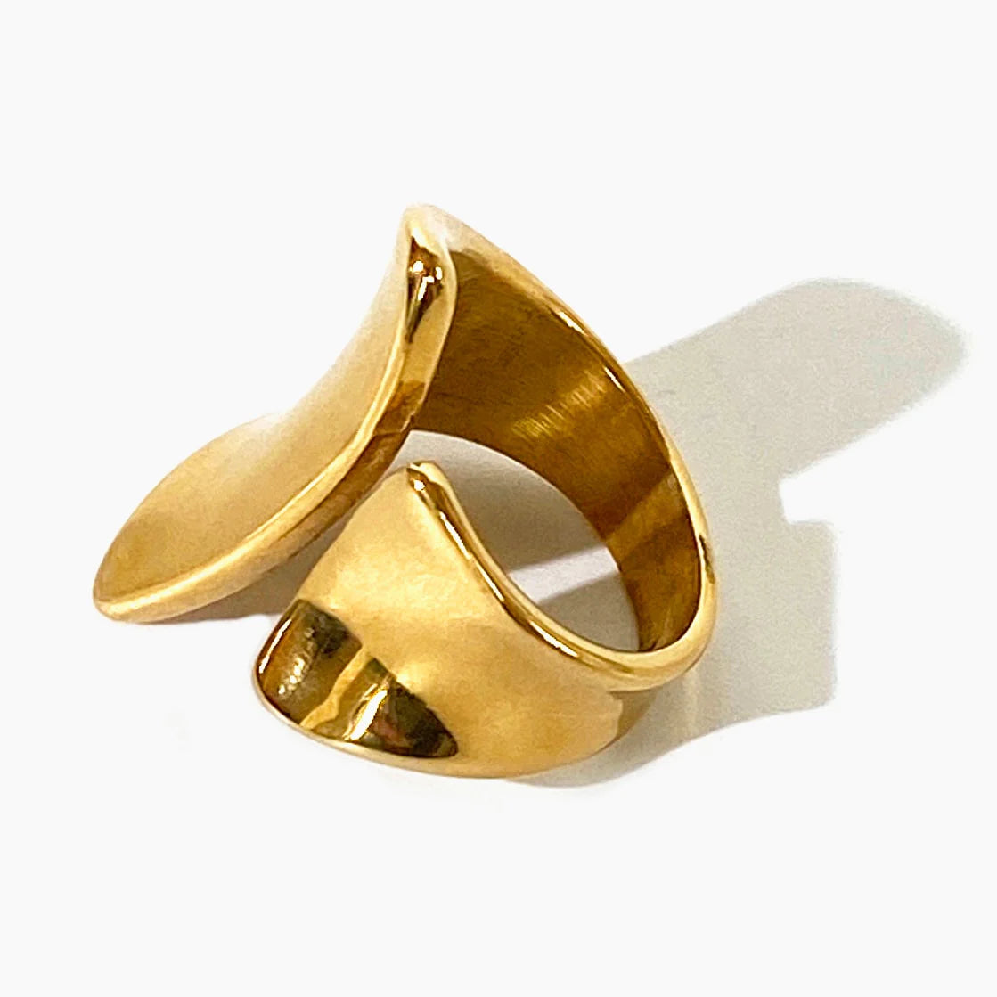 Bold 18K Gold Plated Open Ring