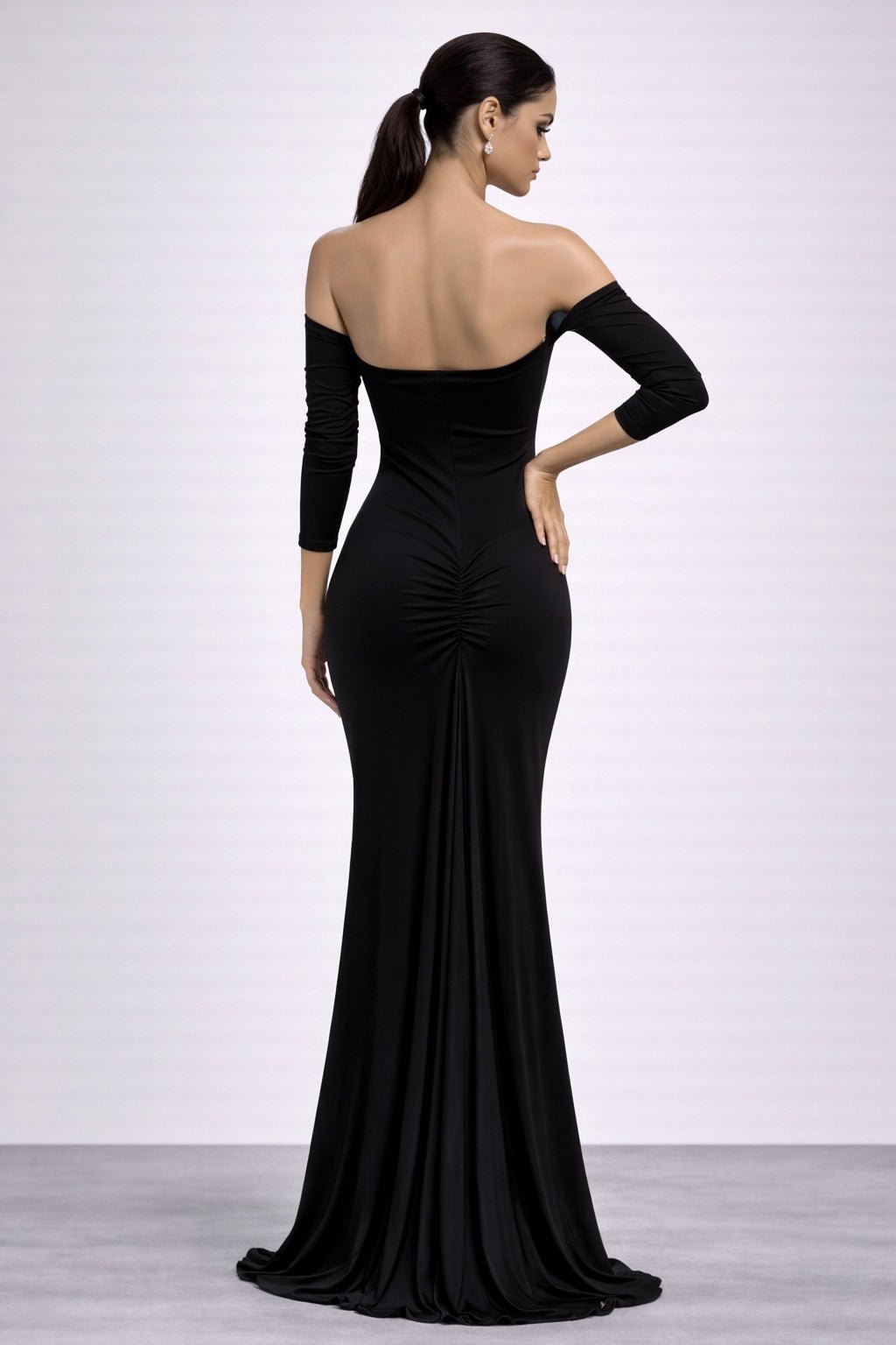 Beth Crystal Ladder Off - Shoulder Gown | Vie Sauvage Couture - Vie Sauvage