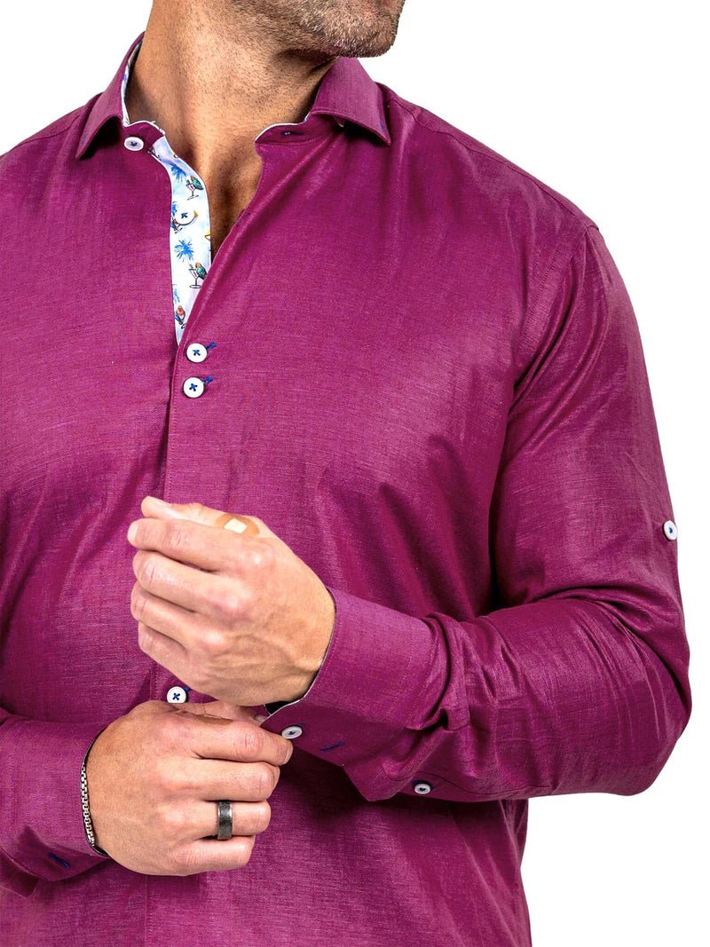 Eins Marthyr Red Satin Shirt - Vie Sauvage