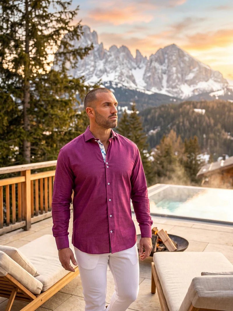 Eins Marthyr Red Satin Shirt - Vie Sauvage