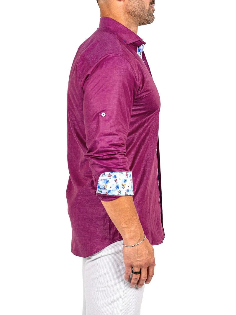 Eins Marthyr Red Satin Shirt - Vie Sauvage