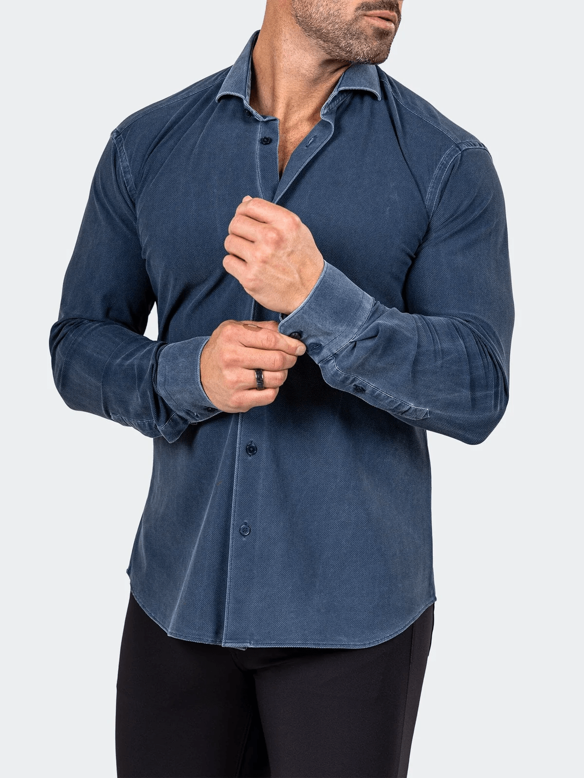 Eins Marthyr0139 Navy Washed Shirt - Vie Sauvage