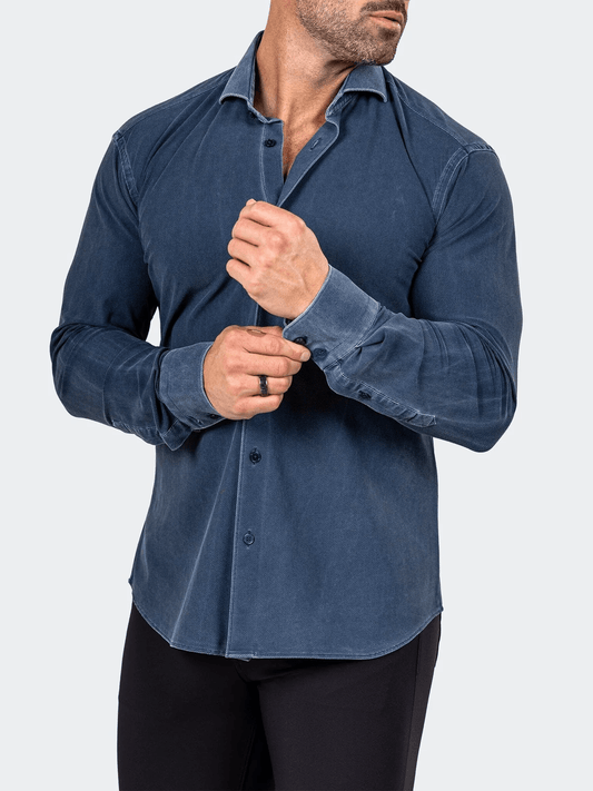 Eins Marthyr0139 Navy Washed Shirt - Vie Sauvage