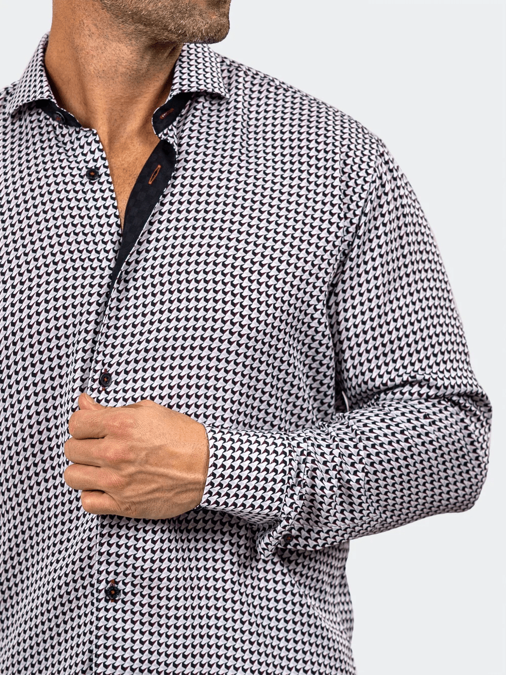 Eins Navy - Red Micro Shirt - Vie Sauvage