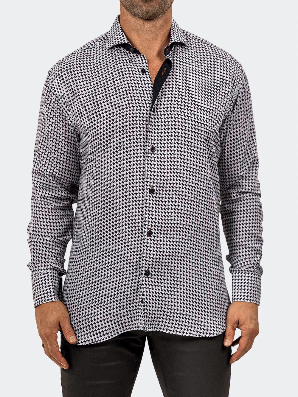 Eins Navy - Red Micro Shirt - Vie Sauvage
