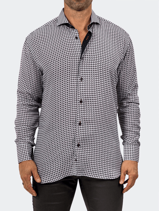 Eins Navy - Red Micro Shirt - Vie Sauvage