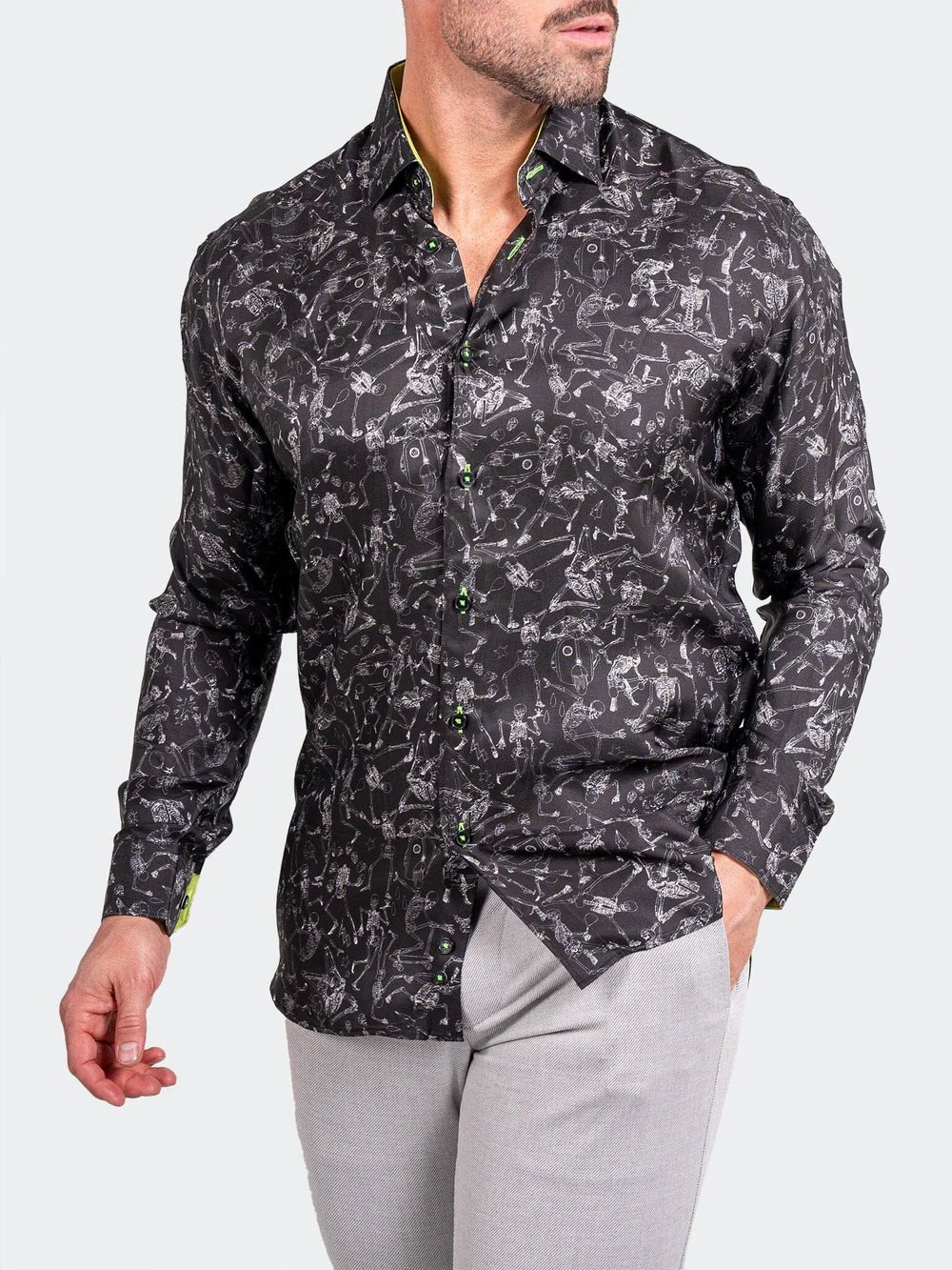 Fibonacci Ascension0208 Black Print Shirt - Vie Sauvage