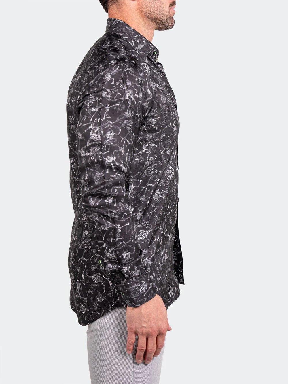 Fibonacci Ascension0208 Black Print Shirt - Vie Sauvage