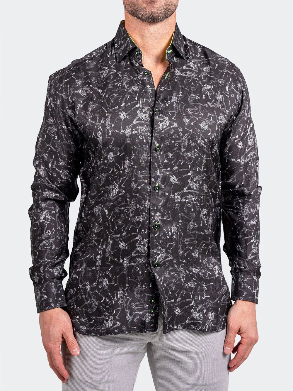 Fibonacci Ascension0208 Black Print Shirt - Vie Sauvage