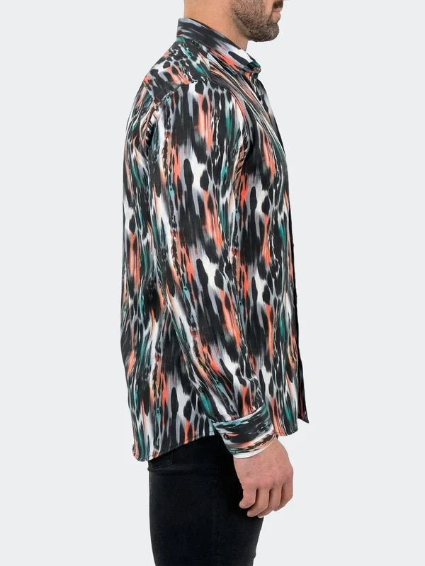 Fibonacci Dress Shirt LS Woven Unknown0215 Black - Vie Sauvage