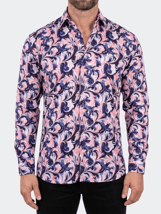 Fibonacci Dress Shirt LS Woven Unknown0216 Blue - Vie Sauvage