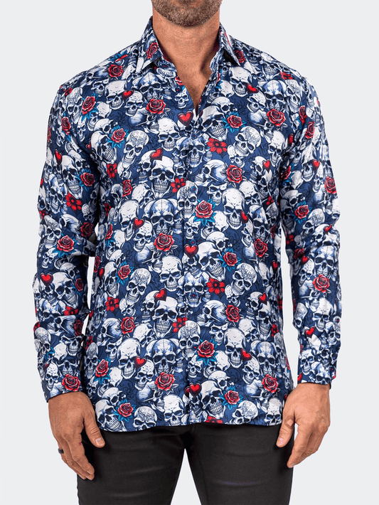 Fibonacci Marthyr Skull Rose Shirt - Vie Sauvage