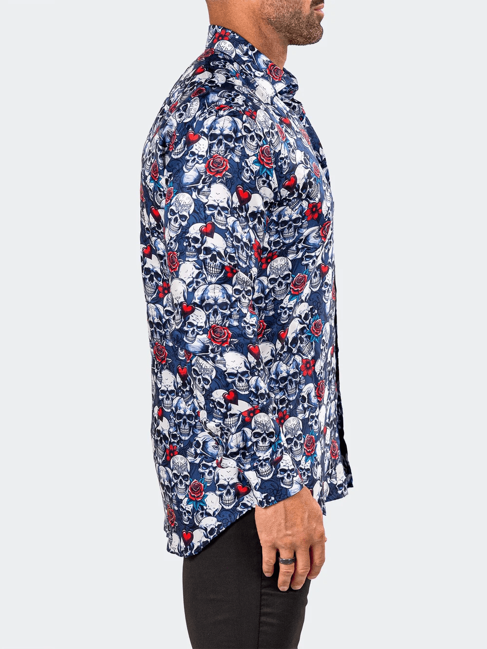 Fibonacci Marthyr Skull Rose Shirt - Vie Sauvage