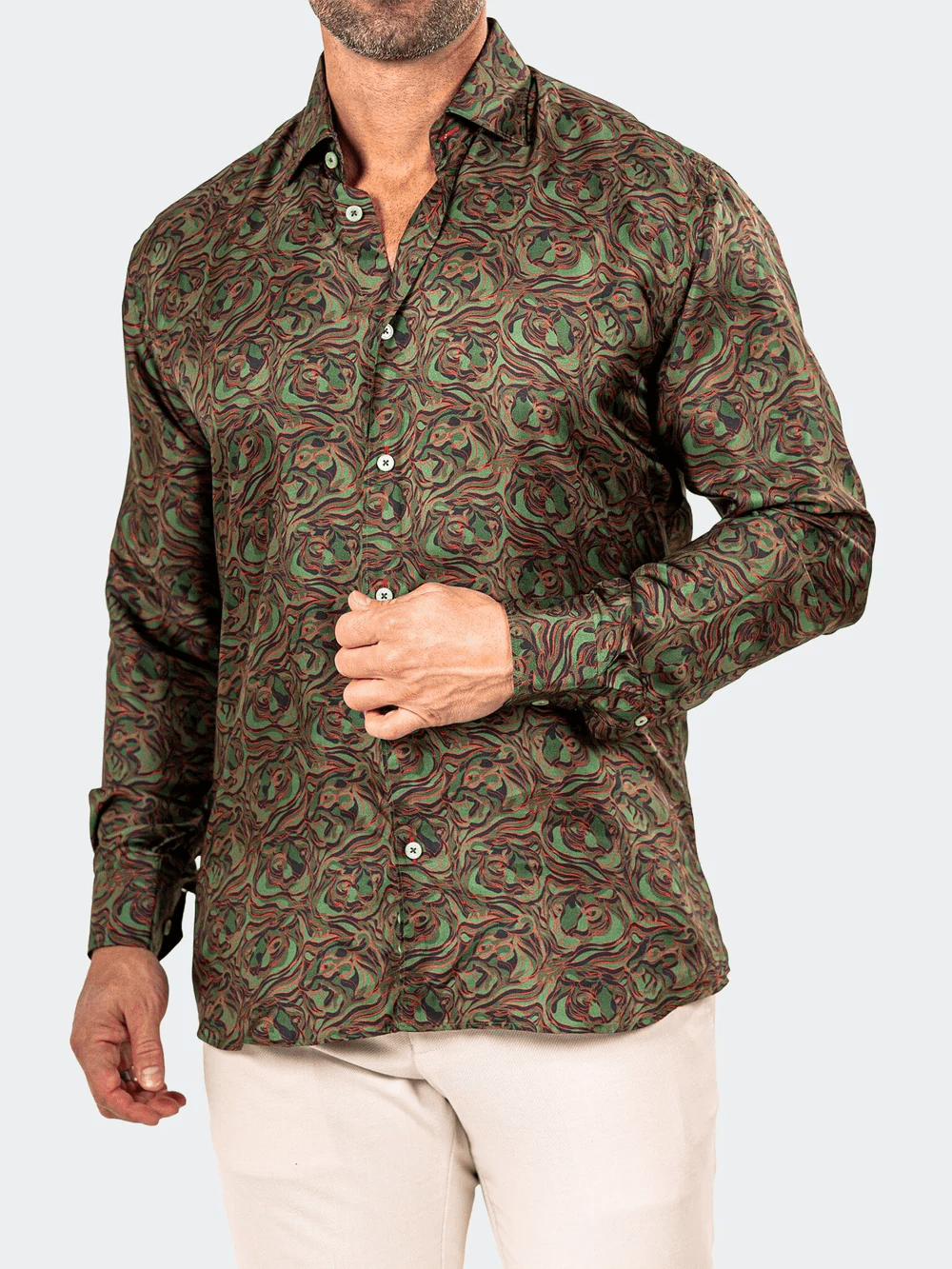 Fibonacci Marthyr Swirl Green Shirt - Vie Sauvage