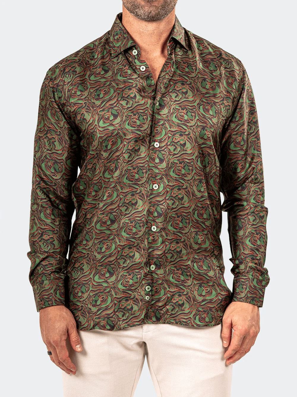 Fibonacci Marthyr Swirl Green Shirt - Vie Sauvage