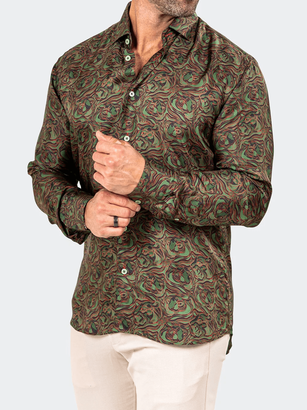 Fibonacci Marthyr Swirl Green Shirt - Vie Sauvage