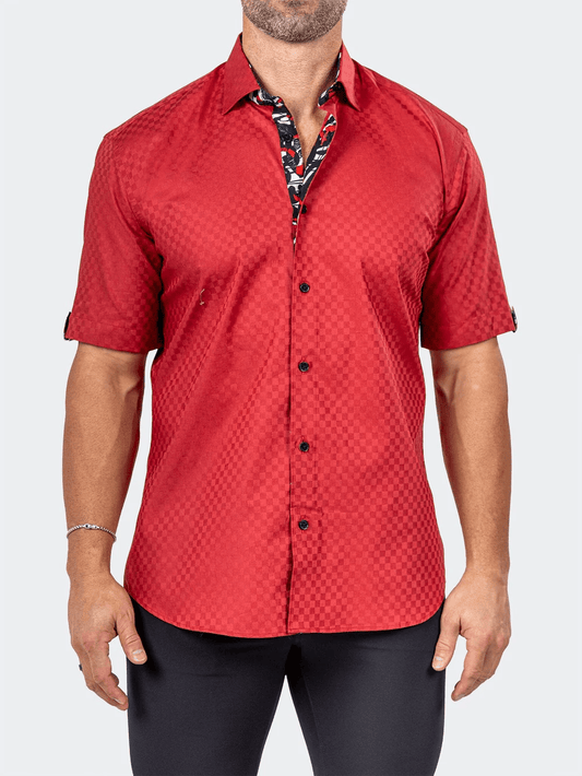 Galileo Marthyr Check Red Shirt - Vie Sauvage