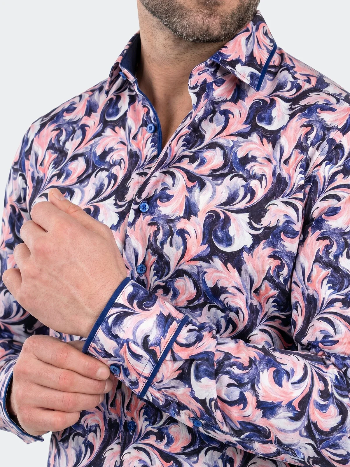 Fibonacci Dress Shirt LS Woven Unknown0216 Blue