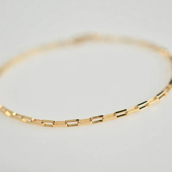 14K Gold Filled Geometric Chain Bracelet
