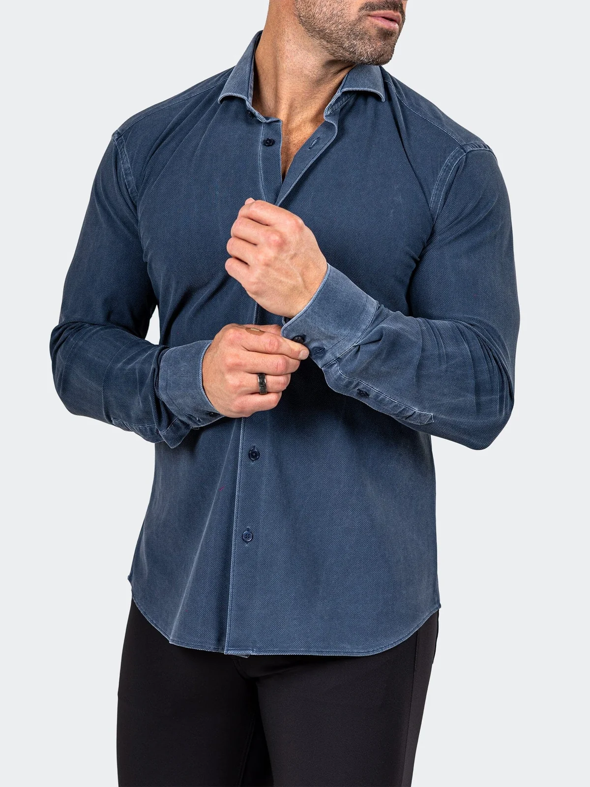 Eins Marthyr0139  Navy Washed Shirt