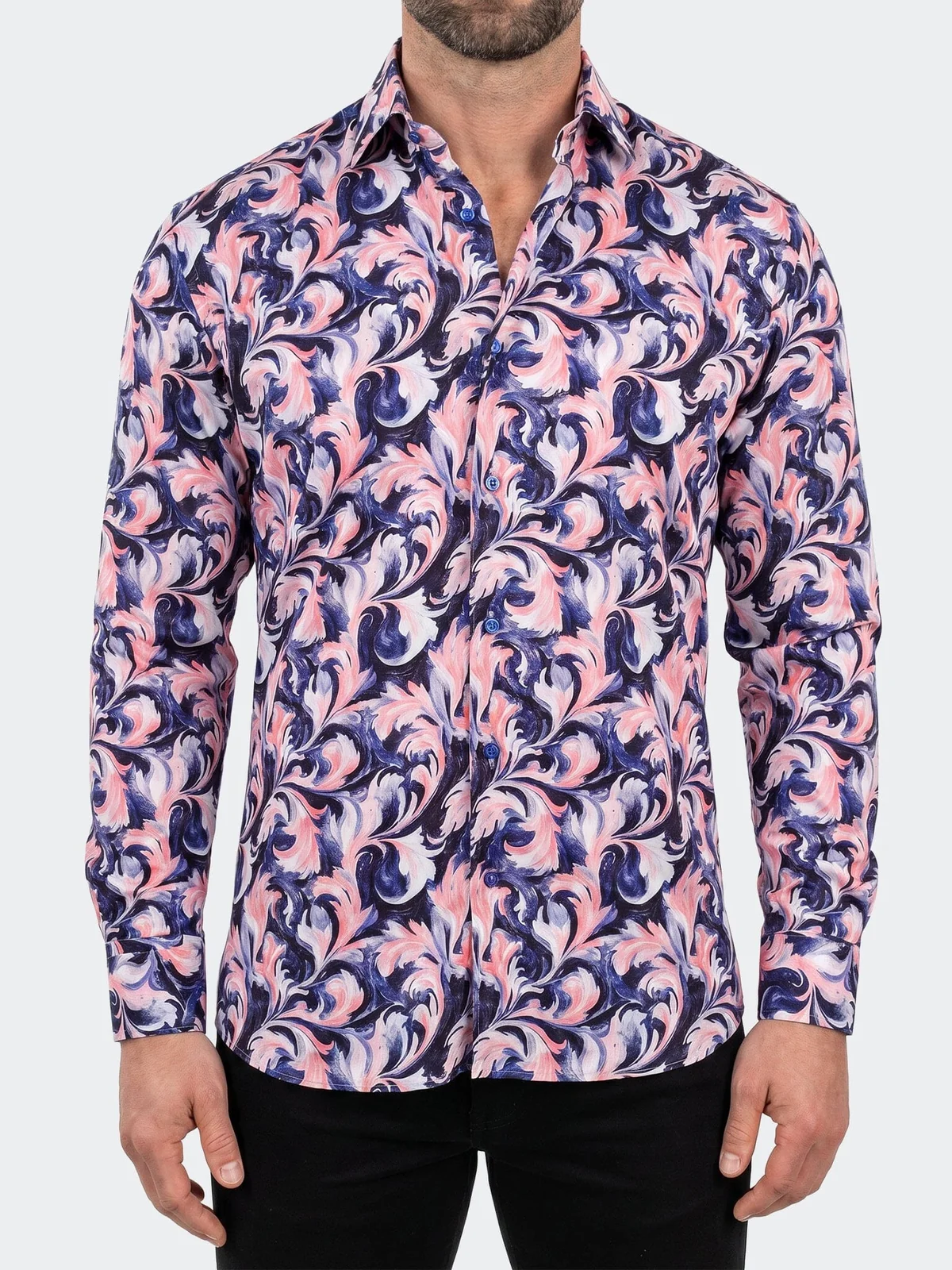 Fibonacci Dress Shirt LS Woven Unknown0216 Blue