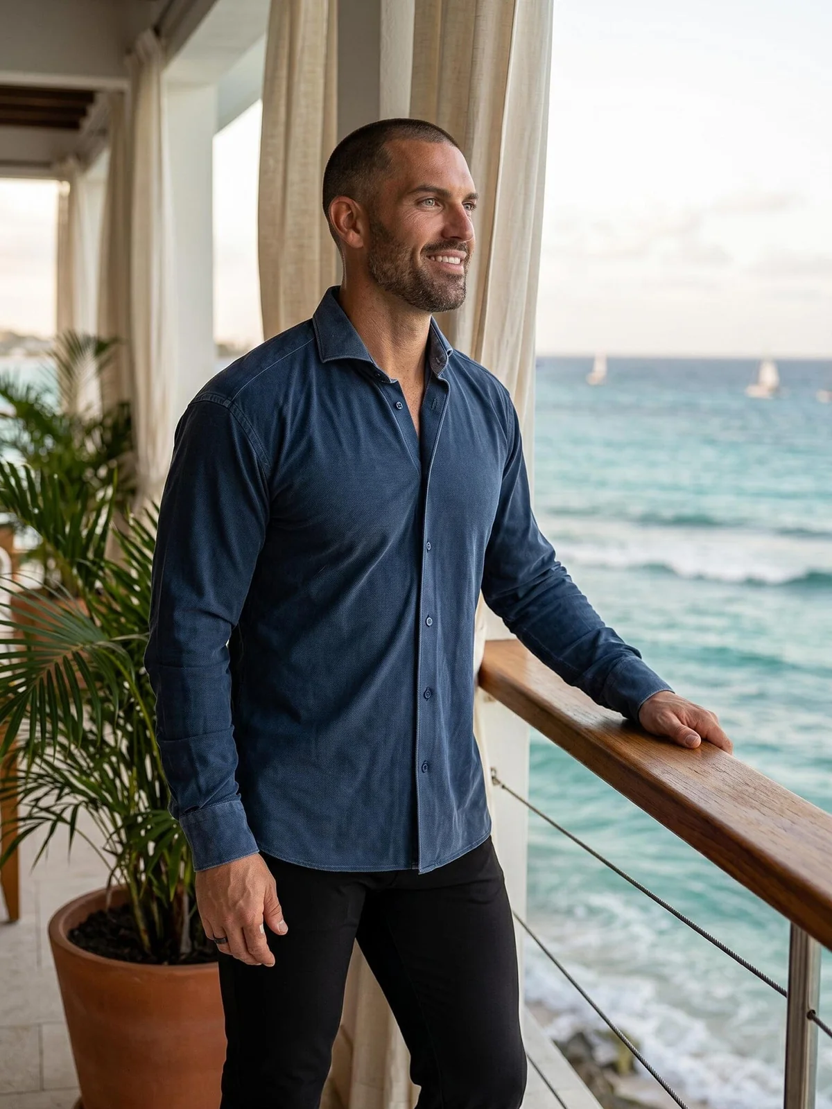 Eins Marthyr0139  Navy Washed Shirt