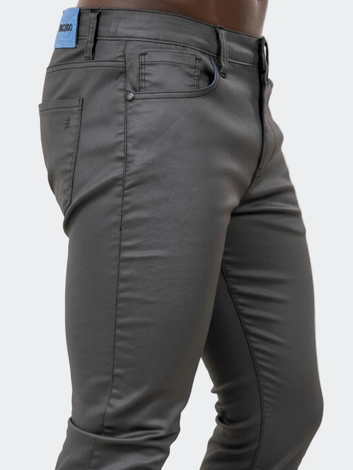 Marthyr015 Coated Dark Grey Jeans