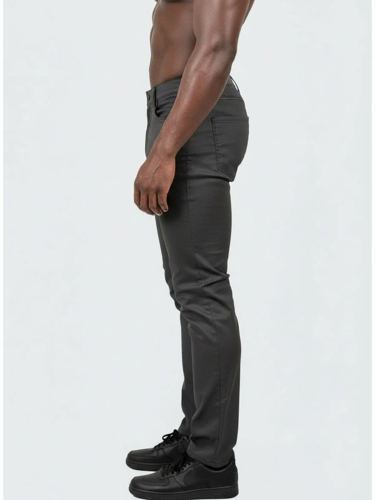 Marthyr015 Coated Dark Grey Jeans