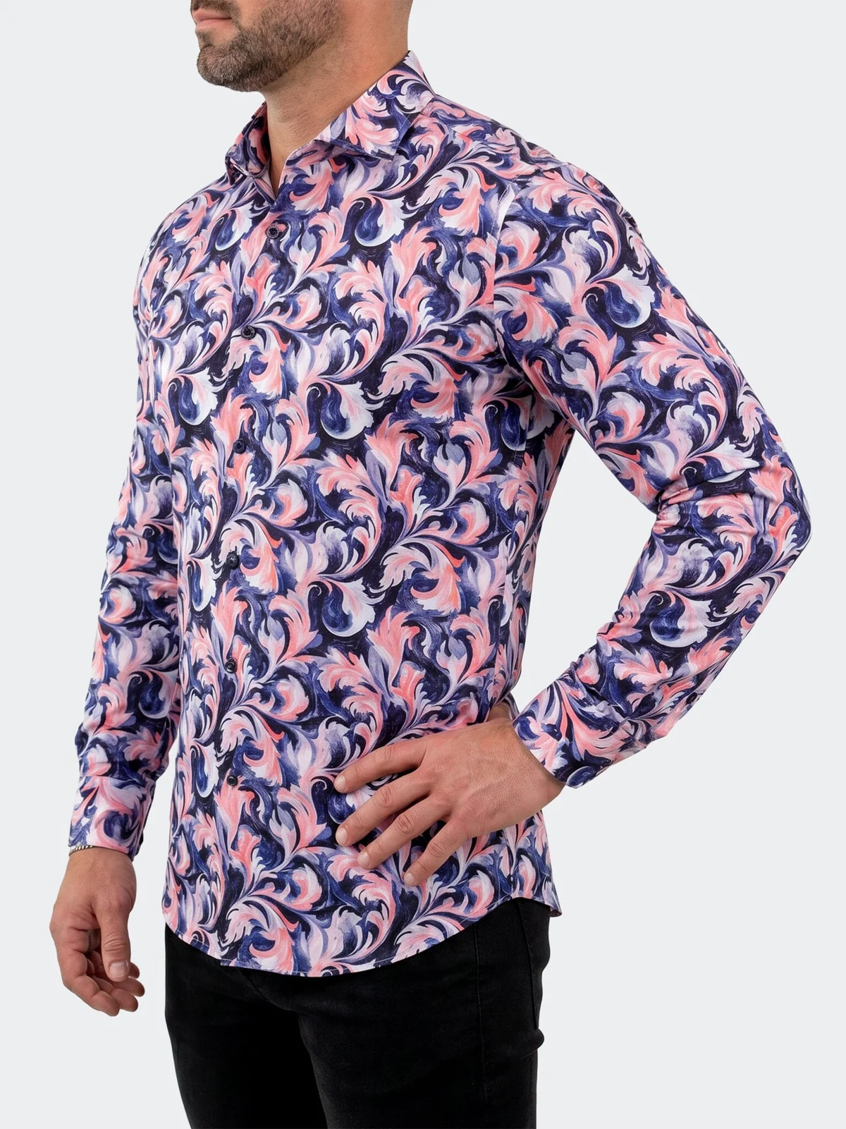 Fibonacci Dress Shirt LS Woven Unknown0216 Blue