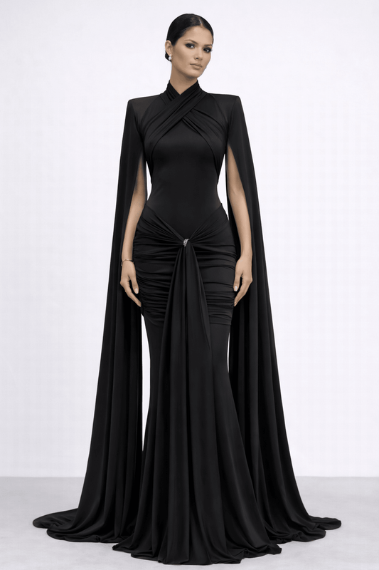Larissa Winged Cape Gown | Vie Sauvage LV - Vie Sauvage