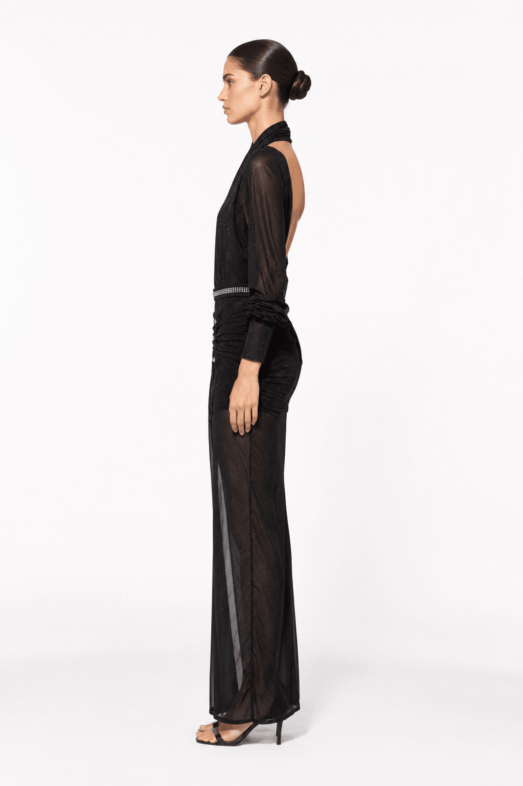 Luna Gown | Crystal Halter High-Slit Gown | Vie Sauvage LV - Vie Sauvage