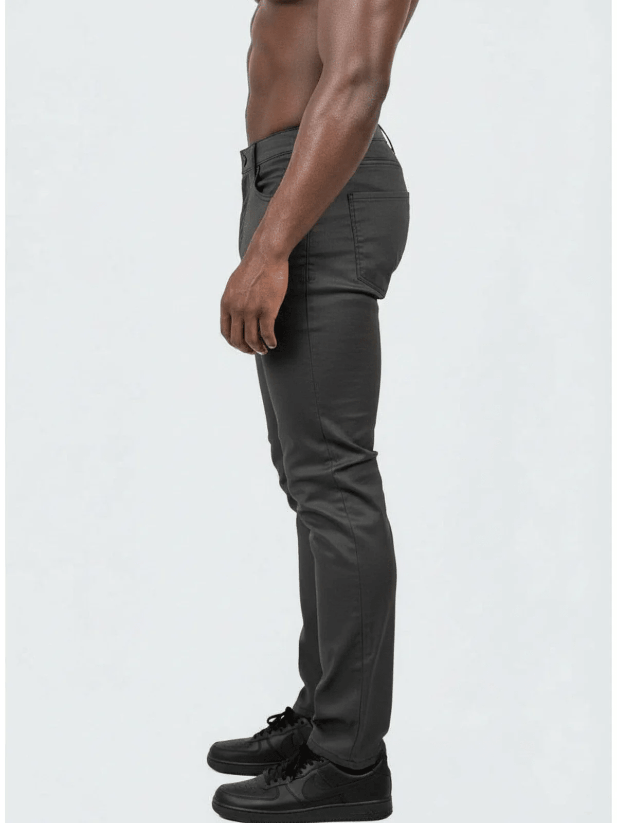 Marthyr015 Coated Dark Grey Jeans - Vie Sauvage