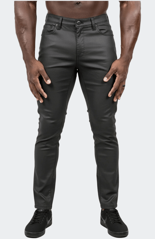 Marthyr015 Coated Dark Grey Jeans - Vie Sauvage