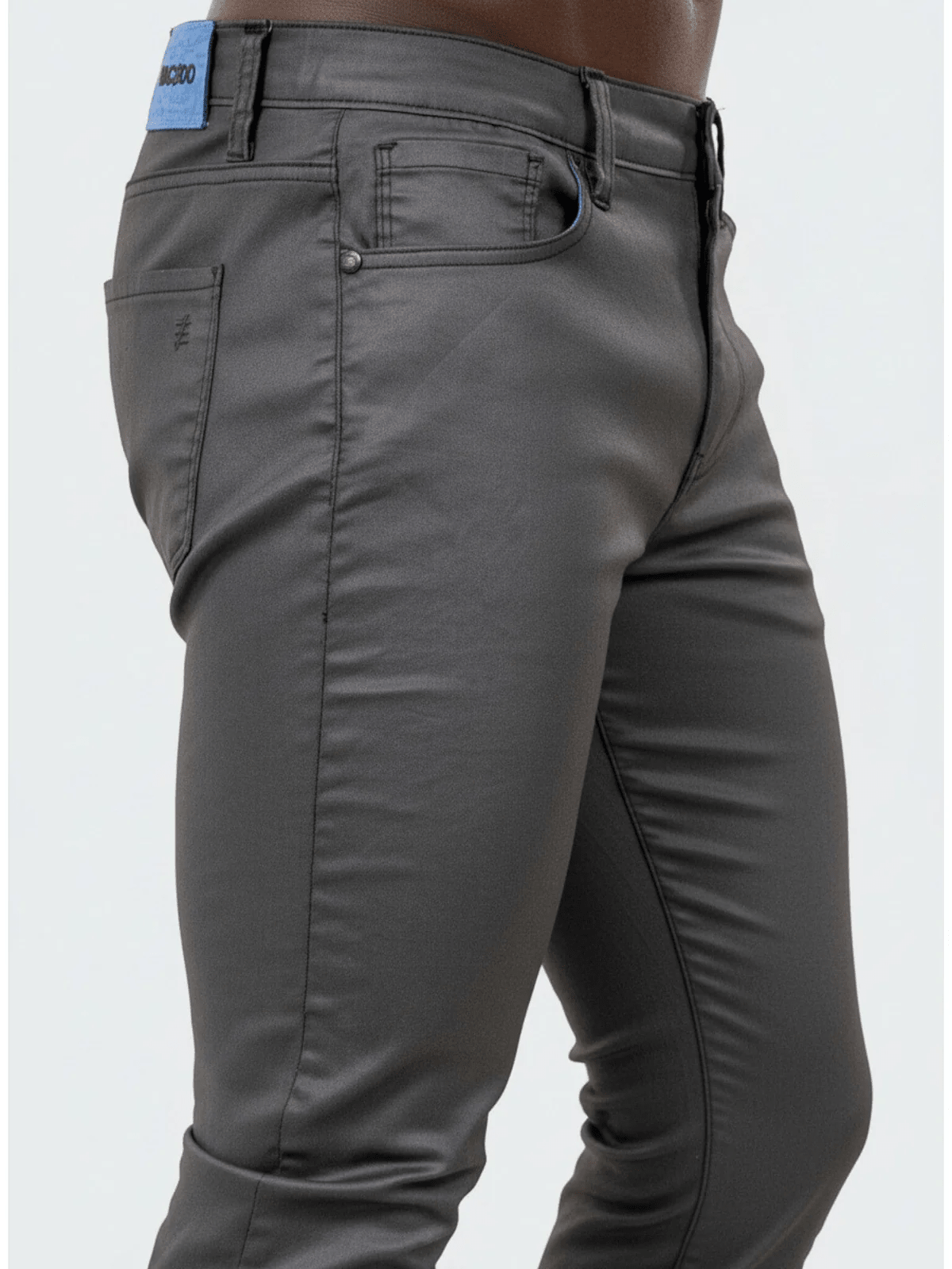 Marthyr016 Coated Charcoal Jeans - Vie Sauvage